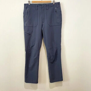 MEC Large Nylon Stretch Pullon Hiking Athletic Pants in Stormy Grey Inseam 31in
